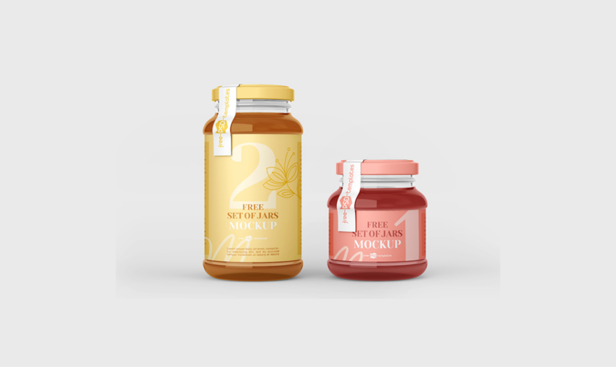 A free high resolution, jam and marmalade jar template for download