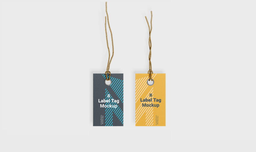 A free clothing tags and label psd mock-up template for download